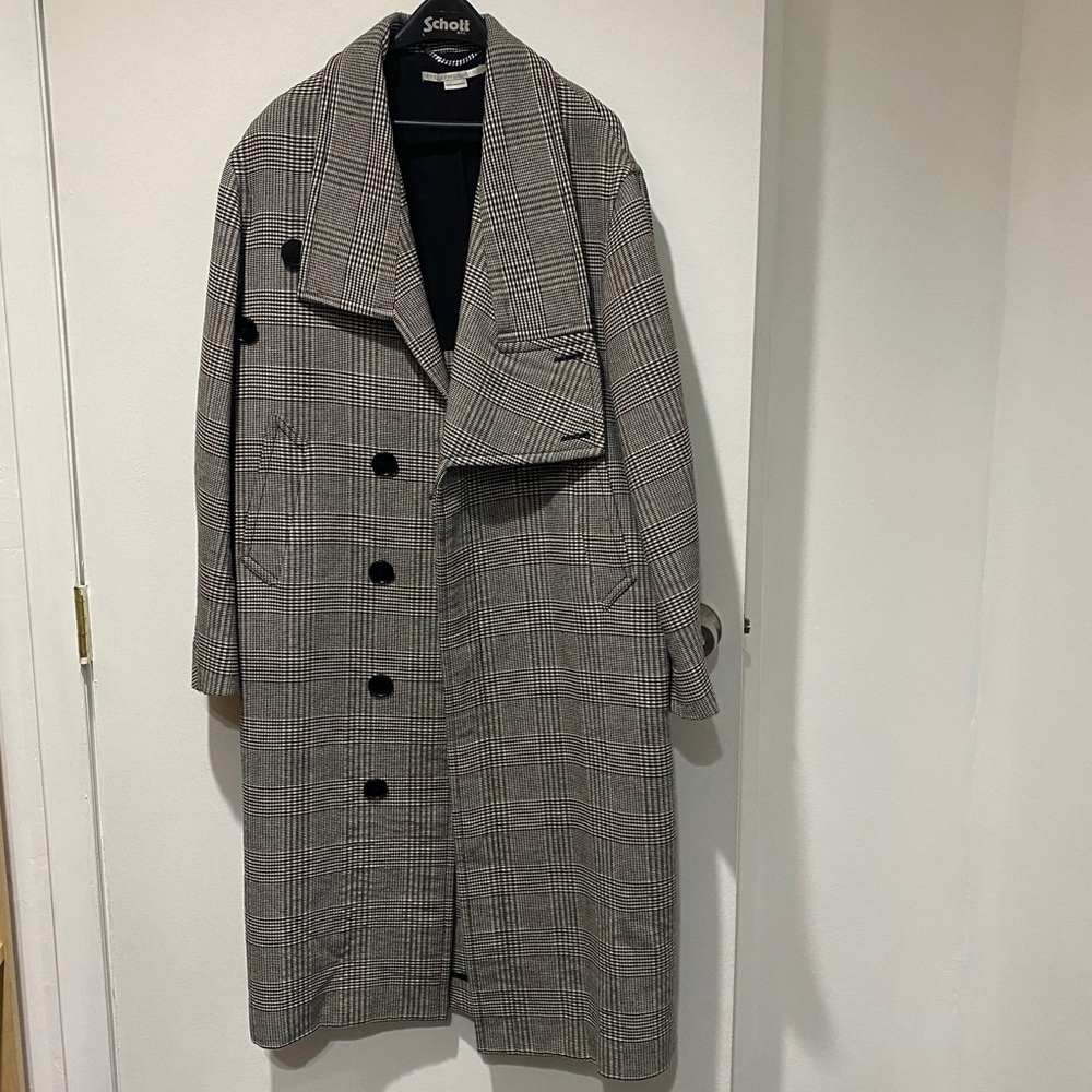 STELLA MCCARTNEY Flor Plaid Long Coat - Picture 4 of 11